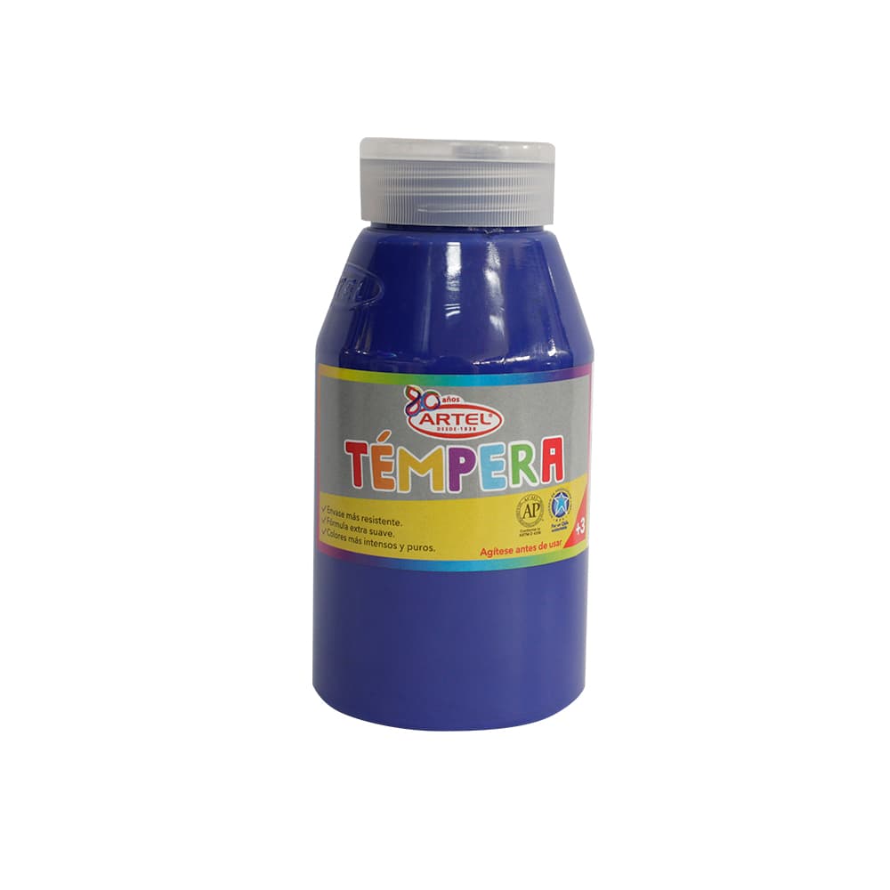 Frasco Témpera 250ml. COLOR AZUL Artel