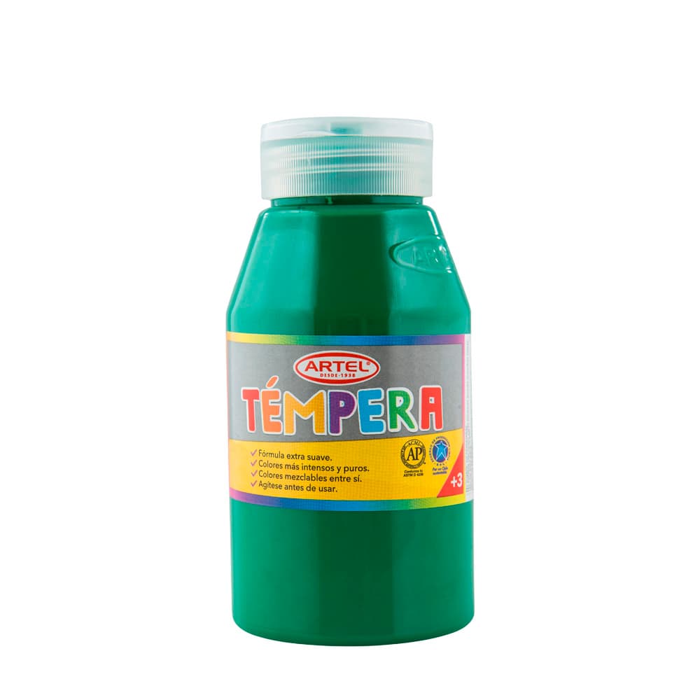 Frasco Témpera 250ml. COLOR VERDE OSCURO Artel