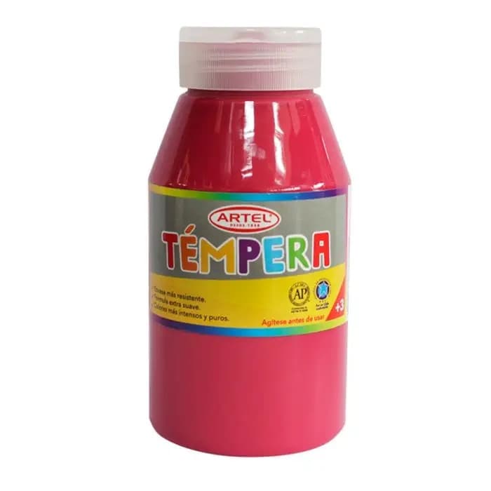 Frasco Témpera 250ml. COLOR CARMIN  Artel