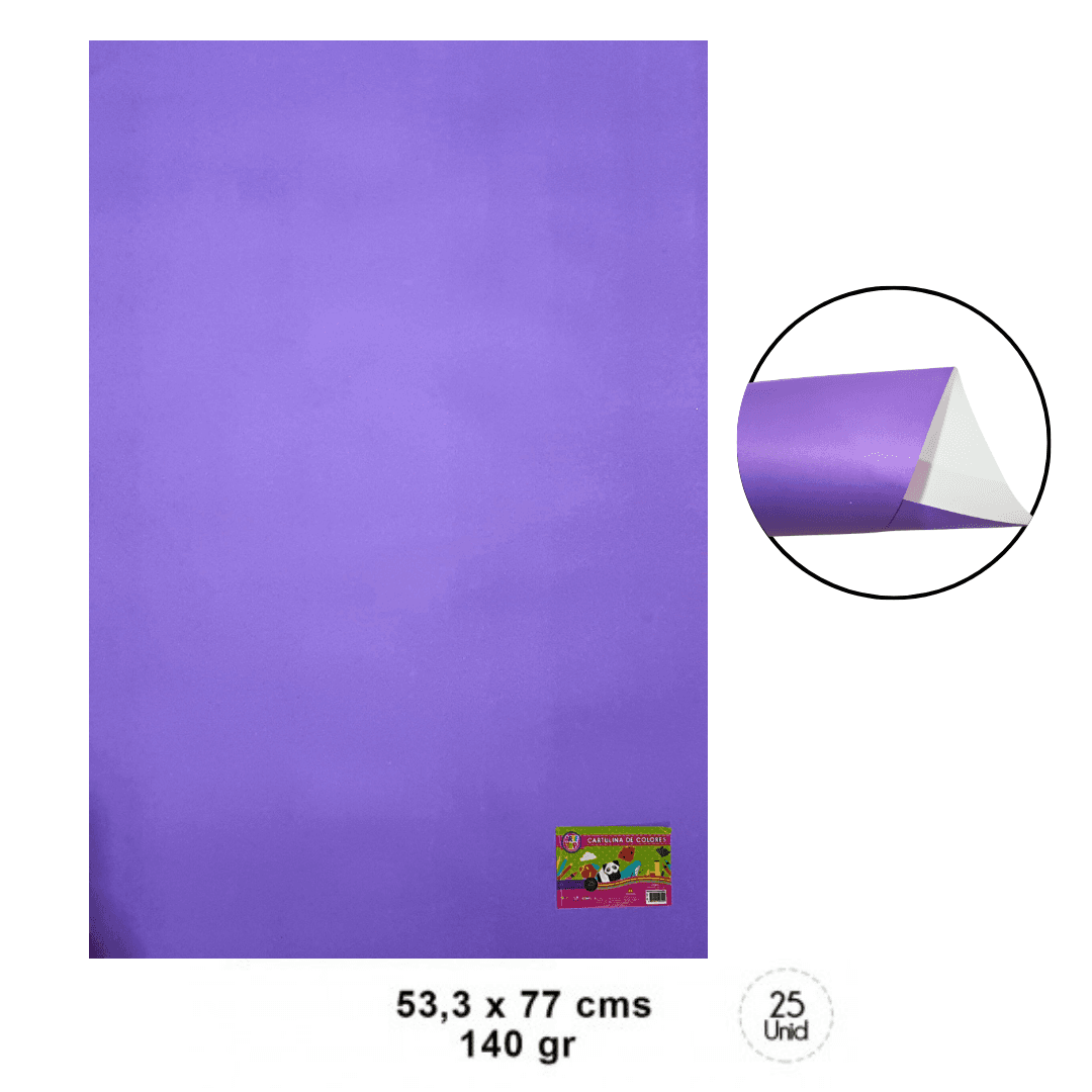 CARTULINA MORADO 53X77CM  ARTE TOP