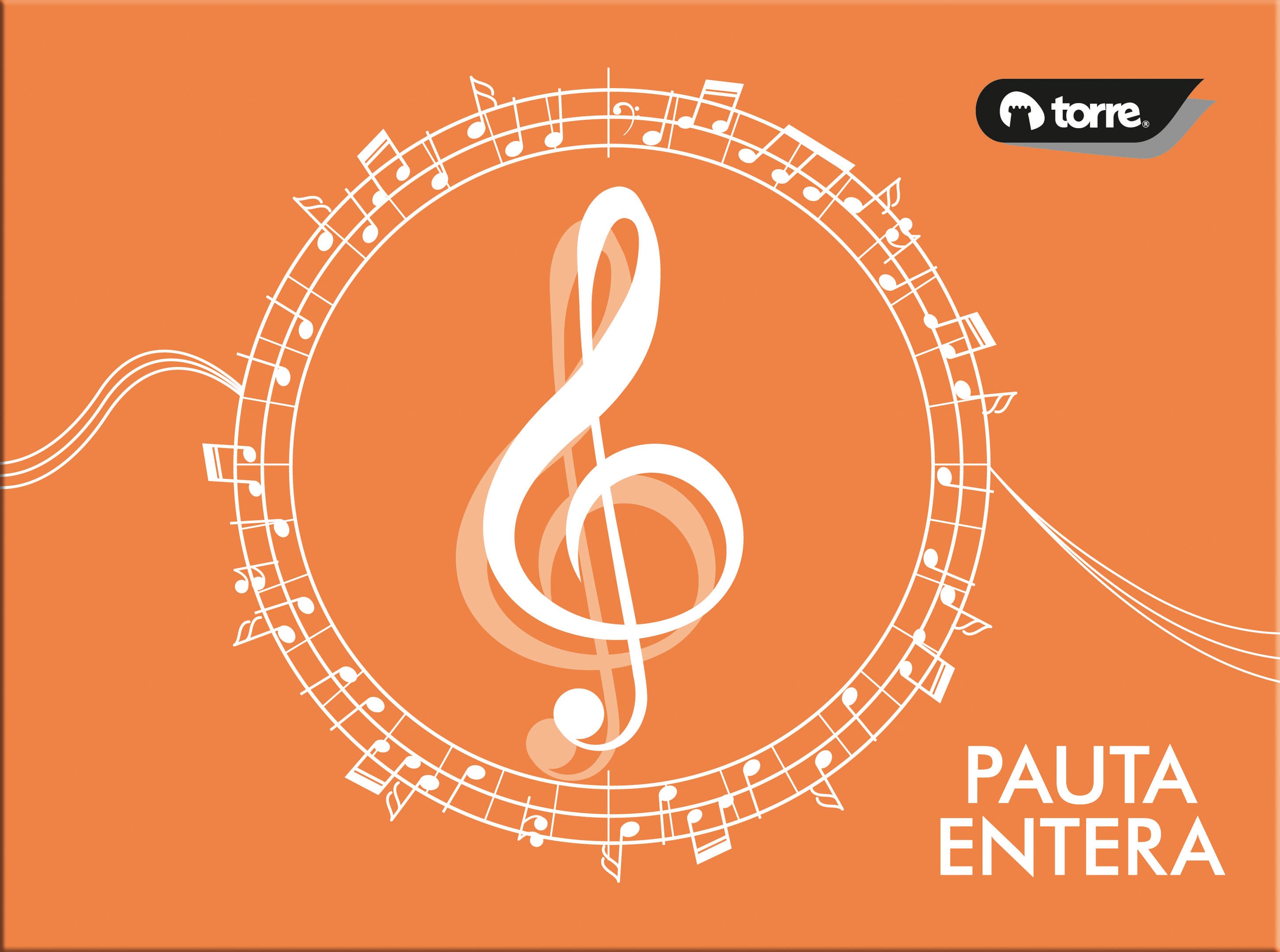 CUADERNO COSIDO TORRE MUSICA PAUTA ENTERA 10