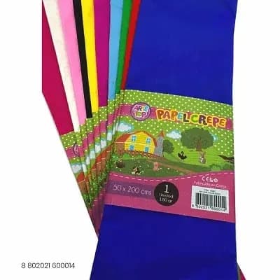 PAPEL CREPE 50X200CMS COLORES SURTIDOS  ARTE TOP 1 UNIDAD