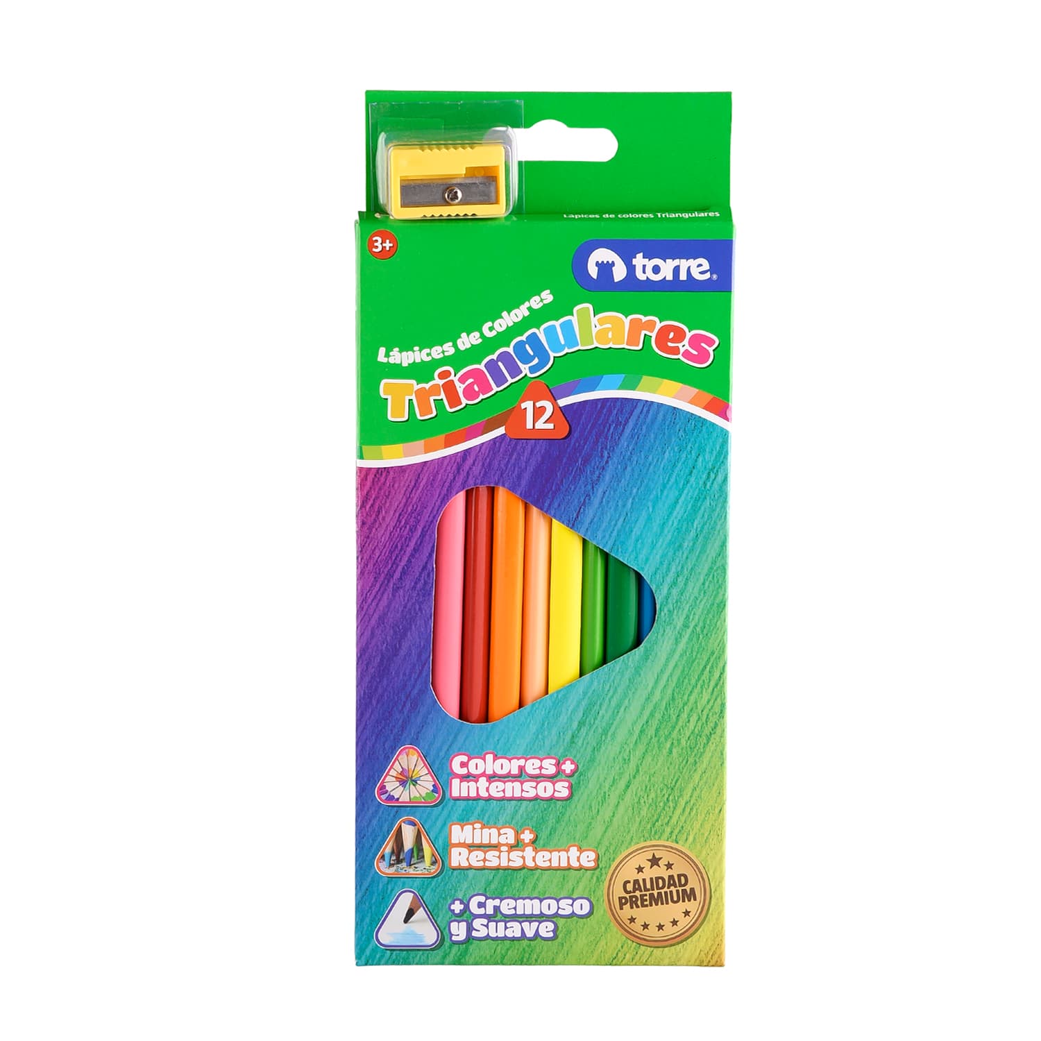 Lápices De Colores Triangulares 12 COLORES