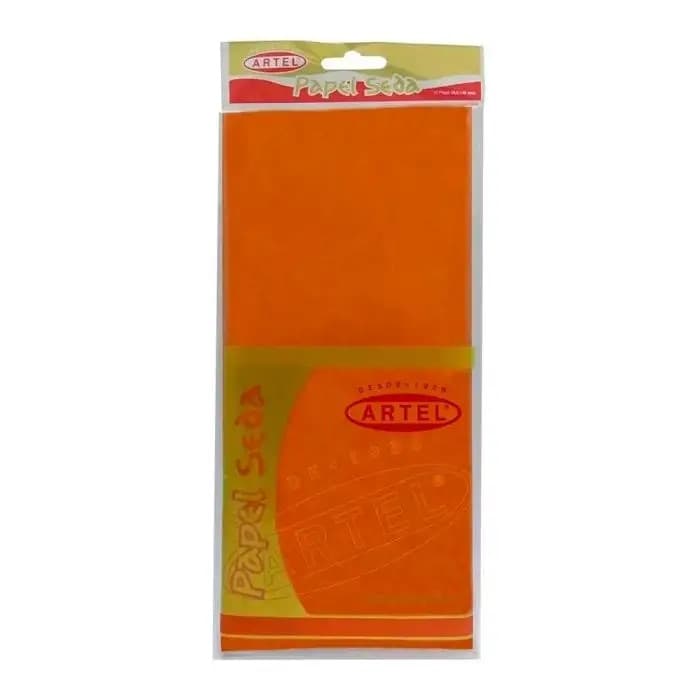 Papel Seda o Volantín  Artel 10 Unidades NARANJO 50X66