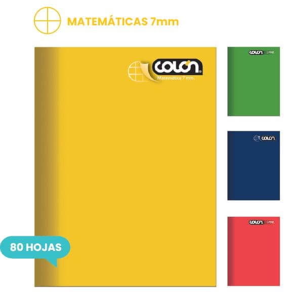 CUADERNO COLLEGE COLON LISO  MAT.7MM. 80 HJ