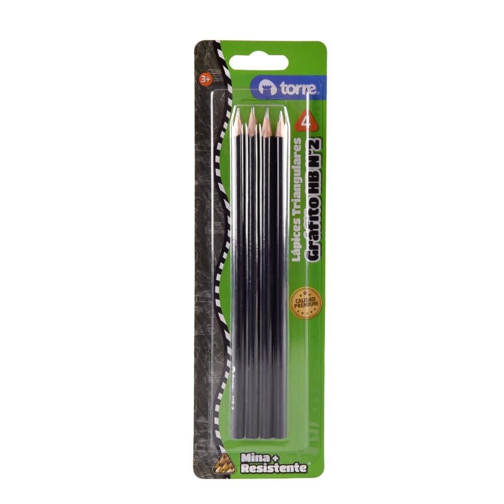 BLISTER 4 LAPICES GRAFITO Nº 2