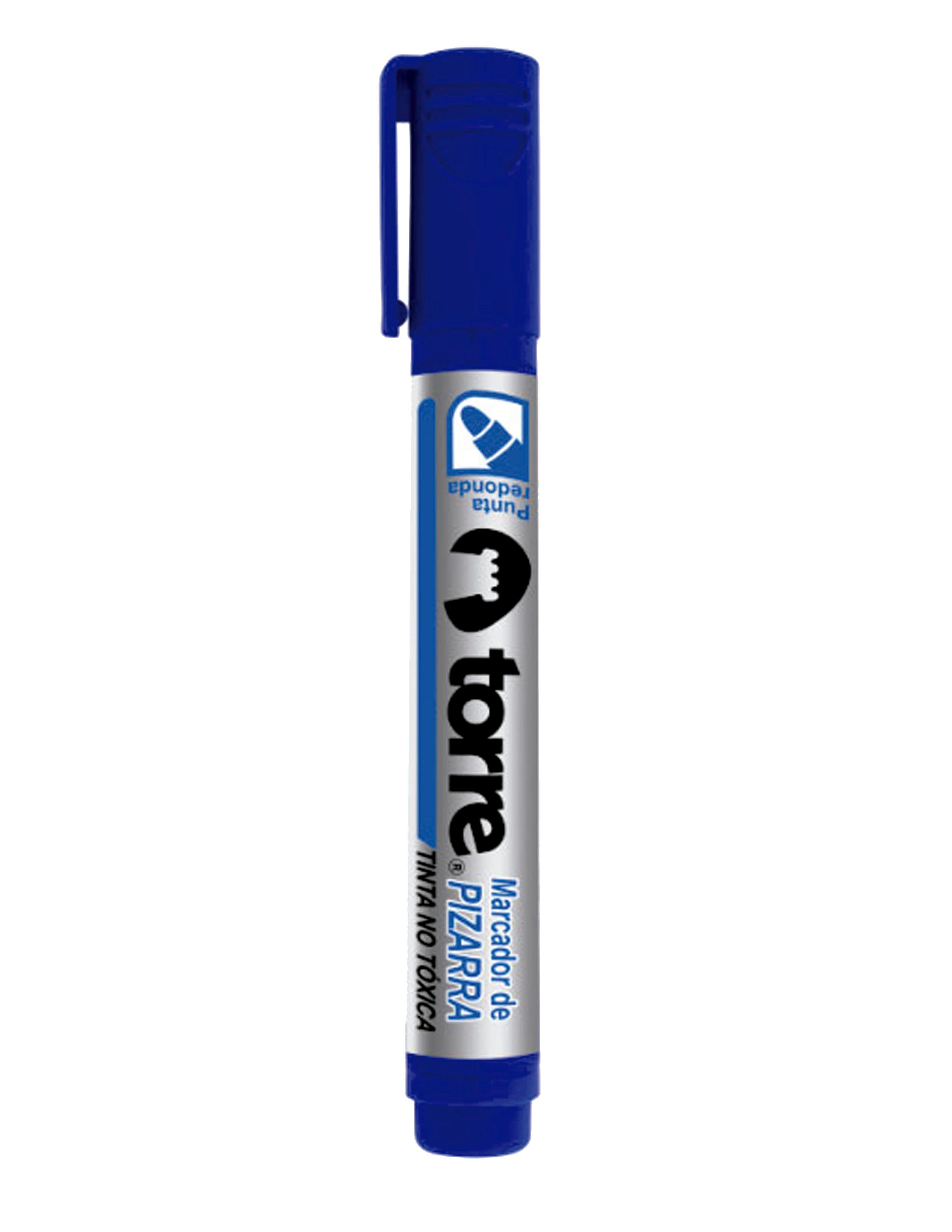 MARCADOR PIZARRA PTA REDONDA AZUL TORRE