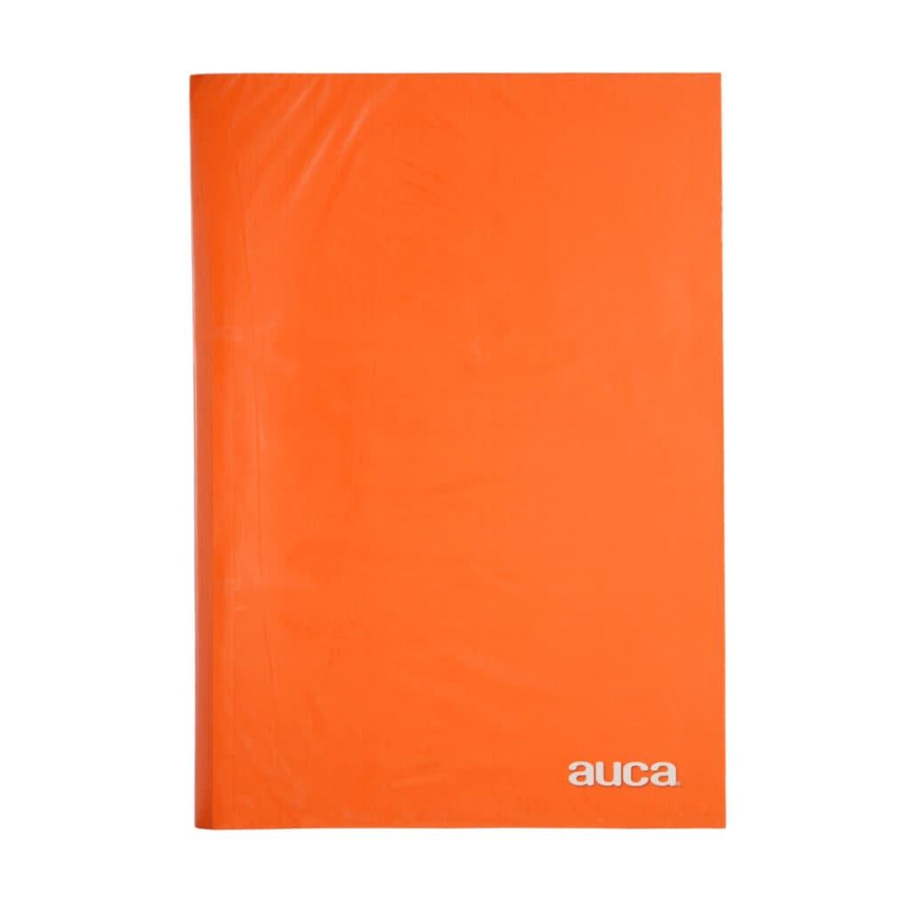 CARPETA PLASTIFICADO NARANJO C/GUSANO AUCA