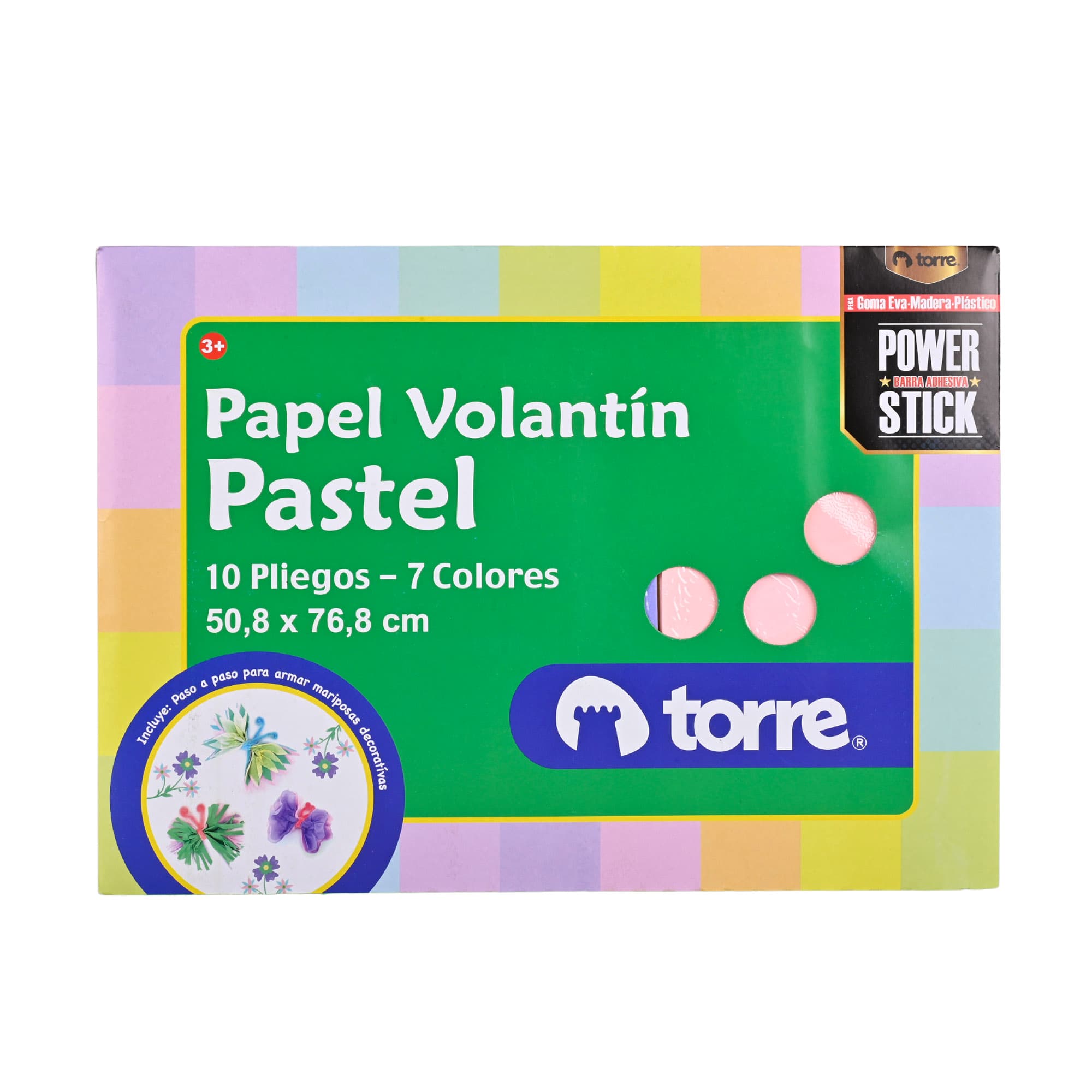 BOLSON PAPEL VOLANTIN PASTEL TORRE
