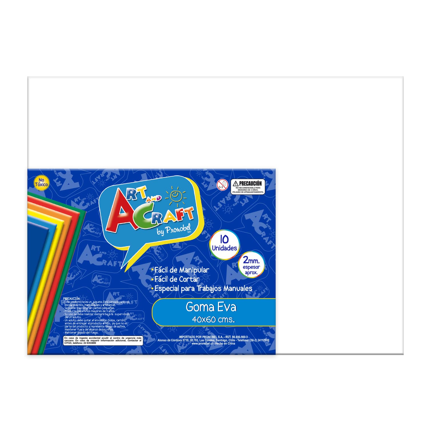 GOMA EVA 40X60 CM 2MM. BLANCO ART & CRAF