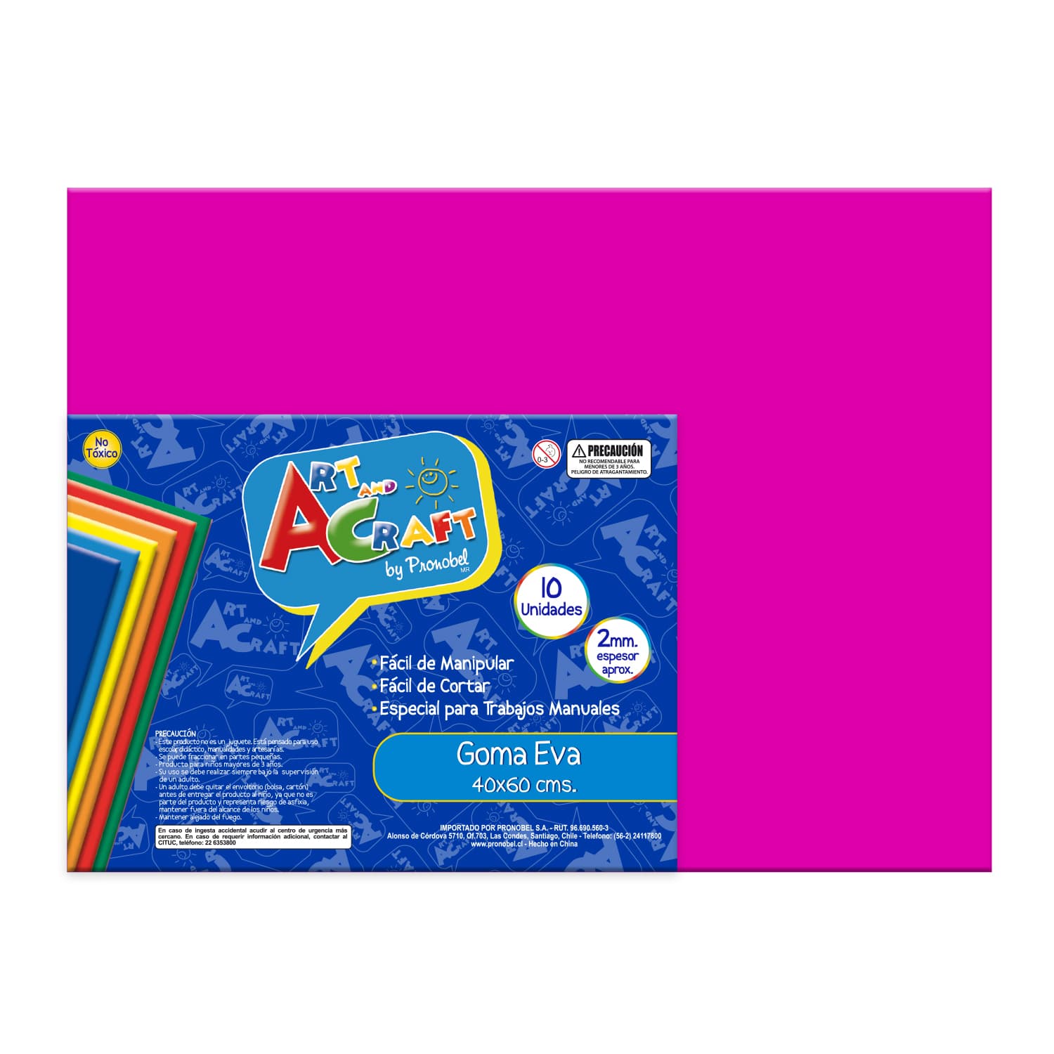 GOMA EVA 40X60 CM 2MM. FUCSIA ART & CRAF