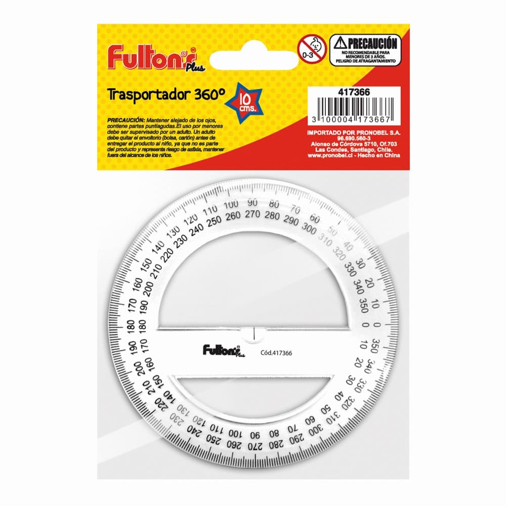 TRANSPORTADOR 360º 10CM BISELADO FULTONS