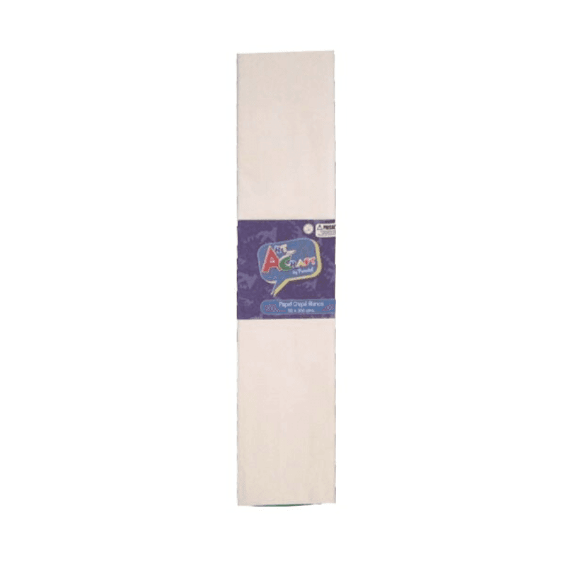 PAPEL CRPE 50X200CMA BLANCO  ART&CRAFT