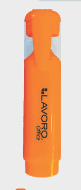 DESTACADOR ESCRITORIO PTA.BISEL NARANJA CPO.TRANSPARENTE LAVORO