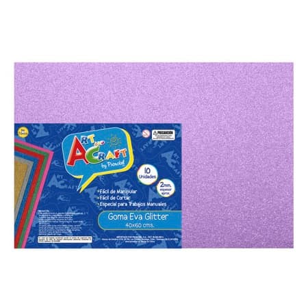 GOMA EVA GLITTER 40X60CM LILA ART&CRAFT