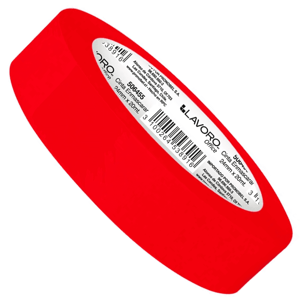 CINTA ENMASCARAR 24MMX20M ROJO
