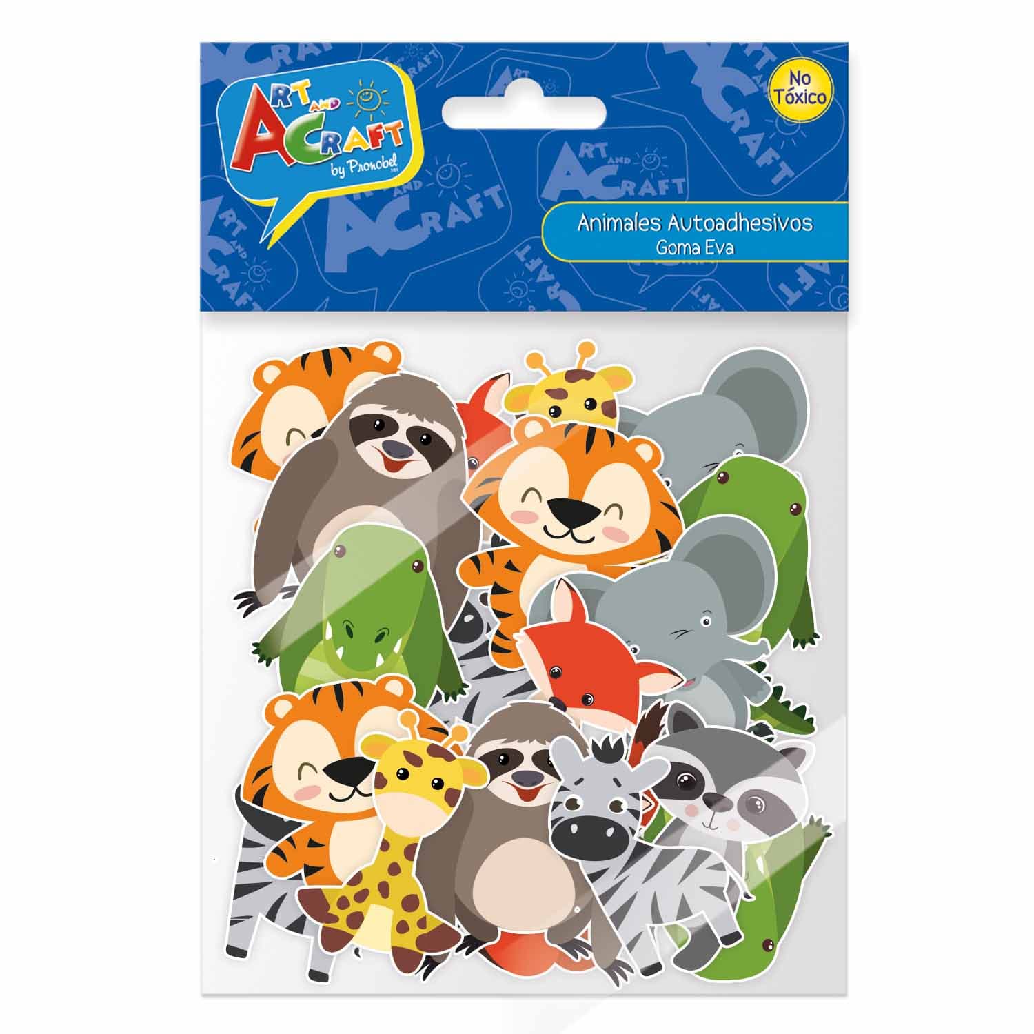 FIGURAS DE ANIMALES GOMA EVA 48 PCS