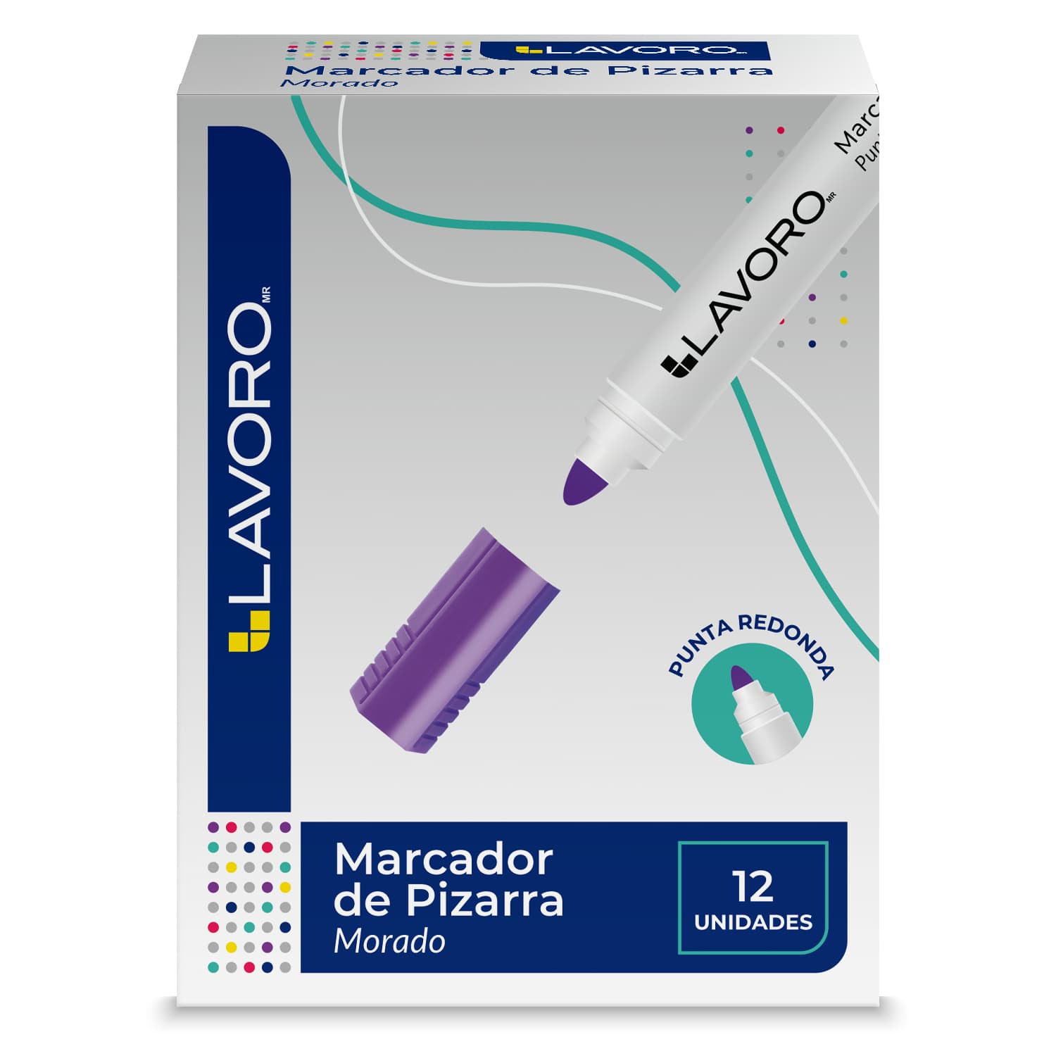 MARCADOR DE PIZARRA PUNTA REDONDA MORADA LAVORO