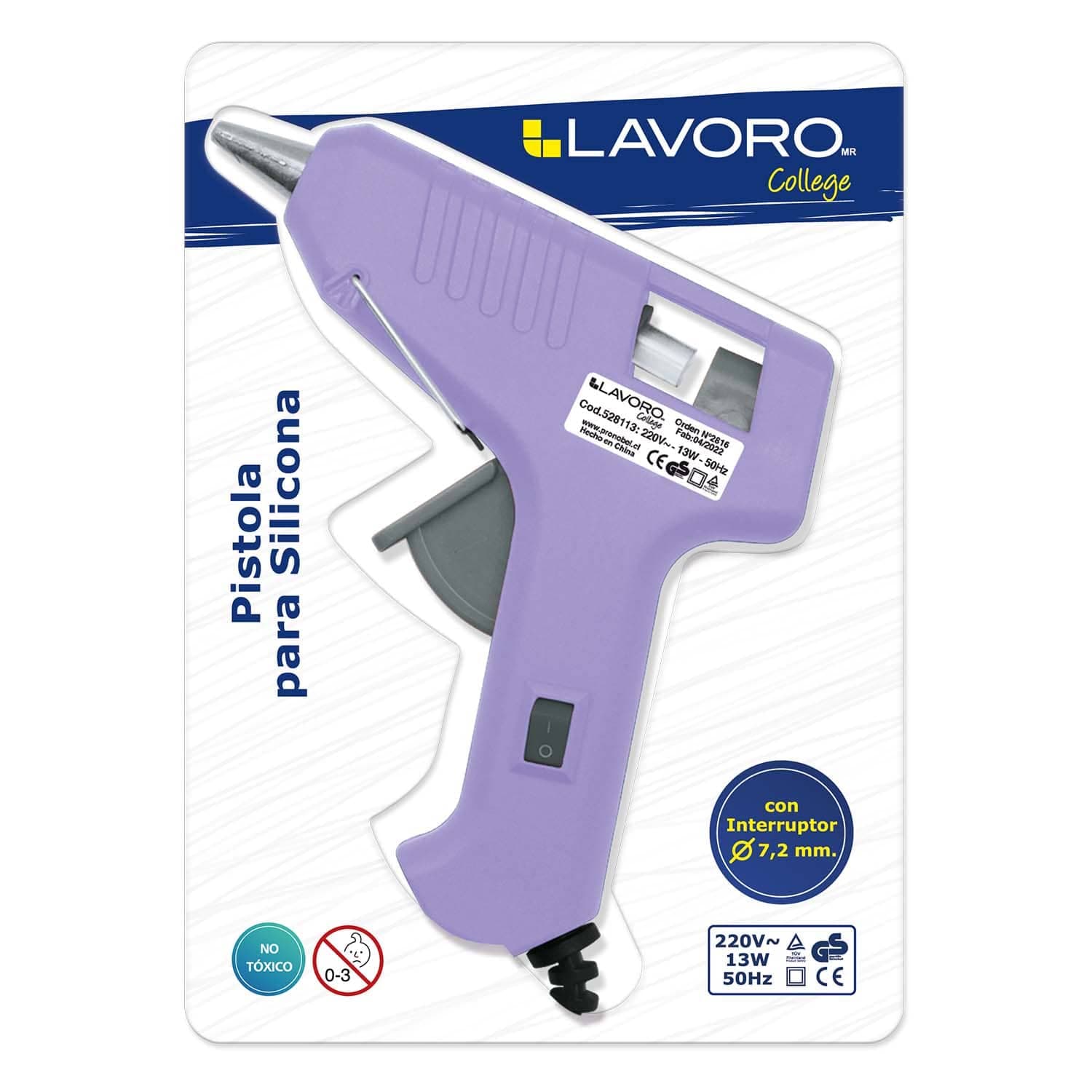 PISTOLA P/SILICONA 10W C/ INTERRUPTOR LAVORO