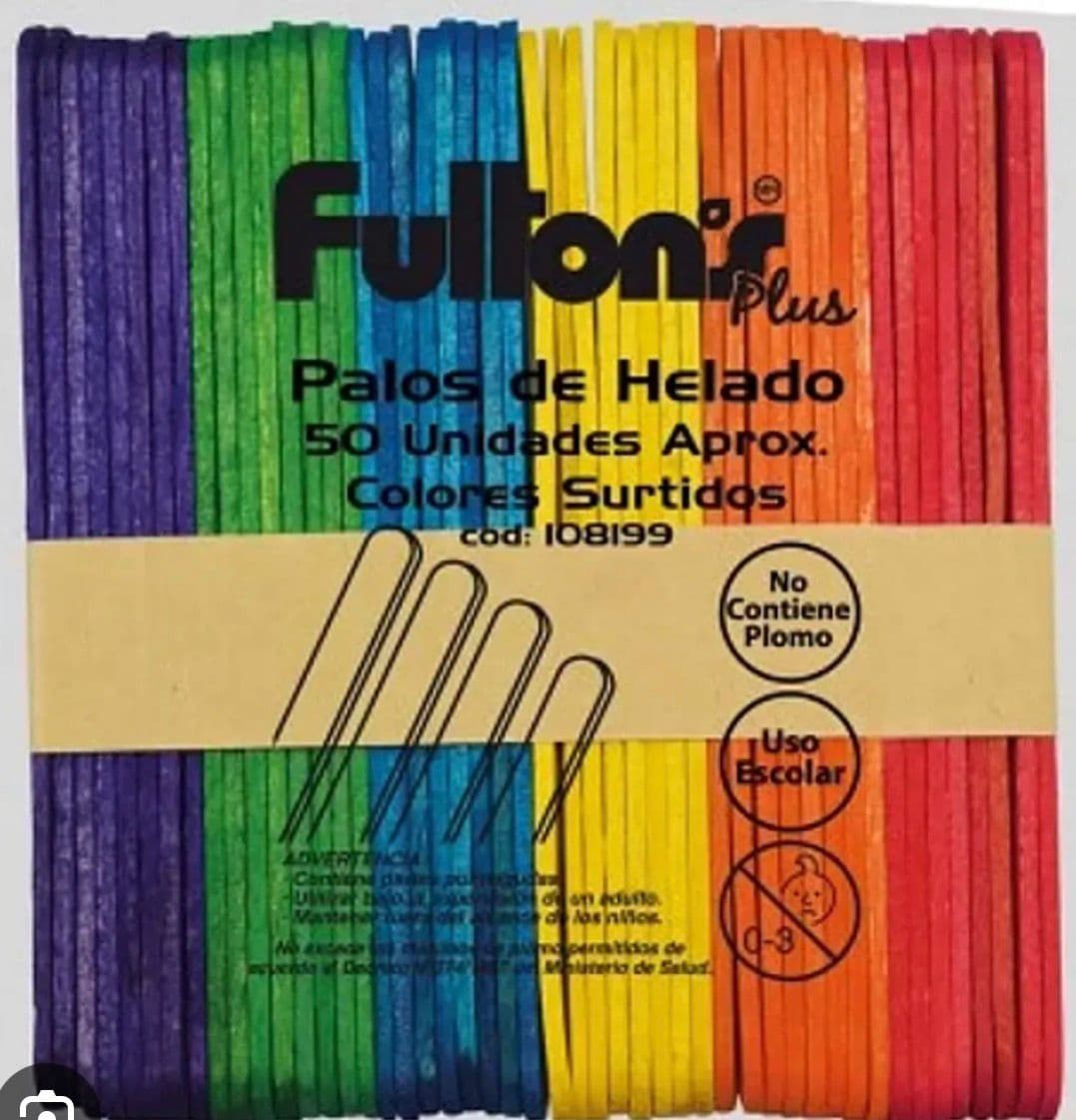PALOS DE HELADO COLORES SURTIDOS 50 UNI