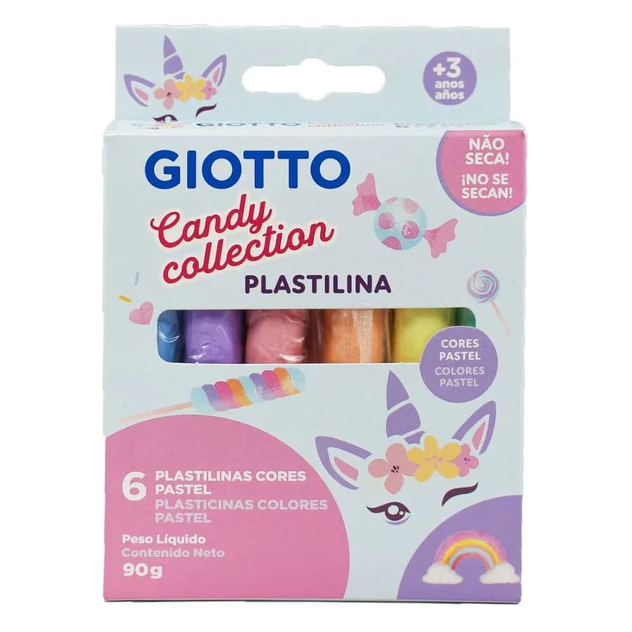GIOTTO PLASTICINA CANDY COLLECTION 6 COLORES