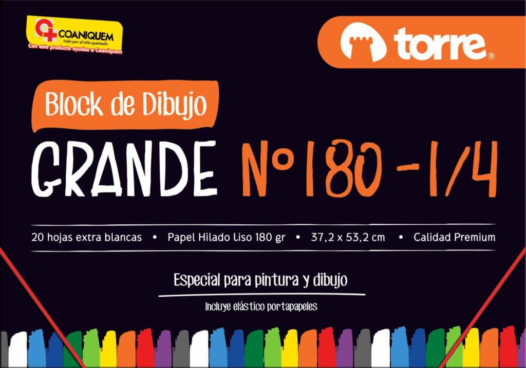 Block Dibujo Grande 180 1/4