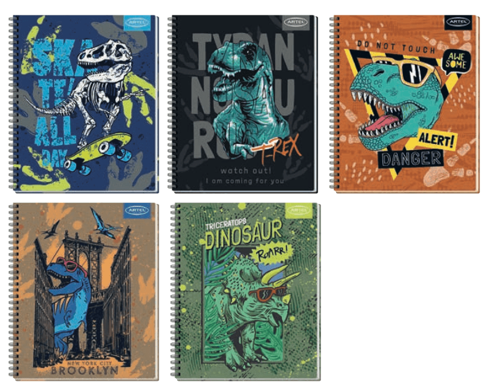 CUADERNO UNIVERSITARIO 100 HOJAS 7MM DINO ARTEL