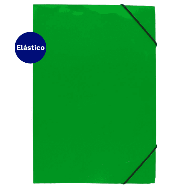CARPETA C/ELASTICO ESTANDAR OF. CART. 41 A 80 HJS. VERDE