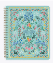 Cuaderno Grande Anillado TD Cuadriculado - Flora Turquesa