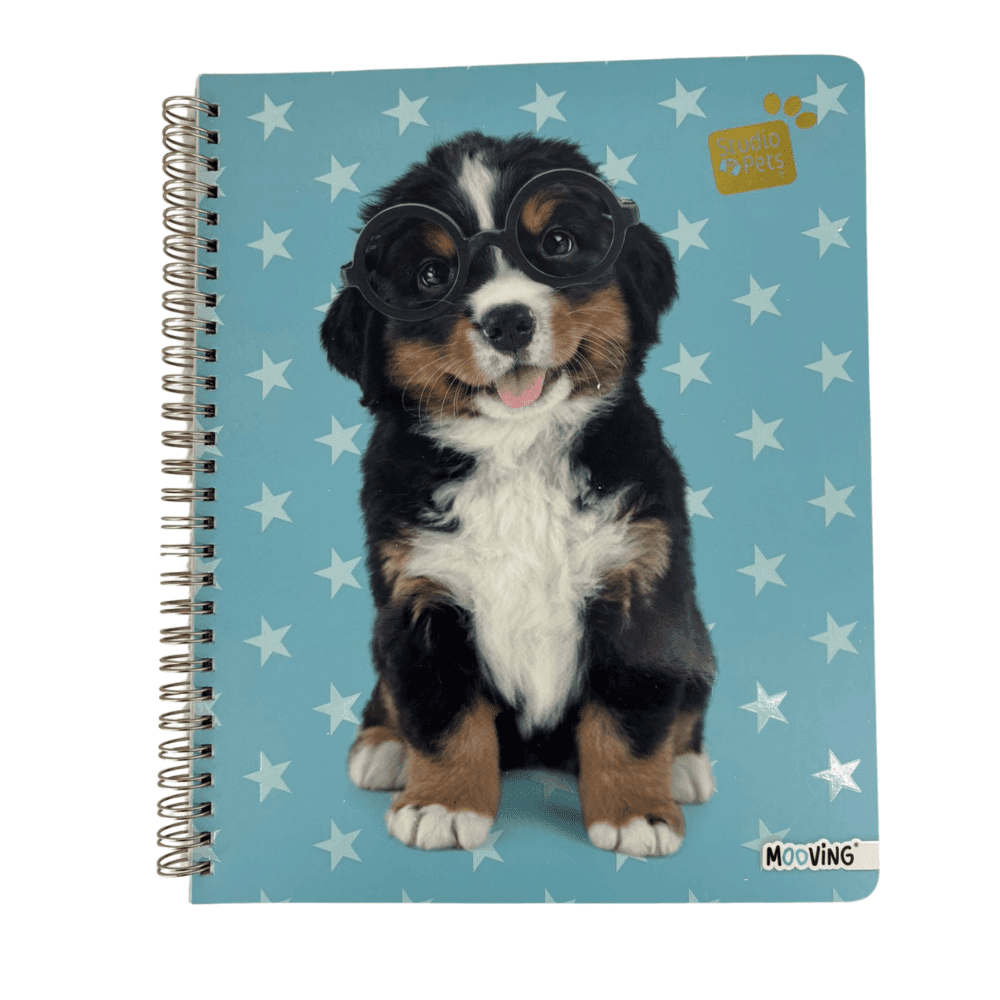 Cuaderno universitario mat 7mm 100hjs studio pets mooving