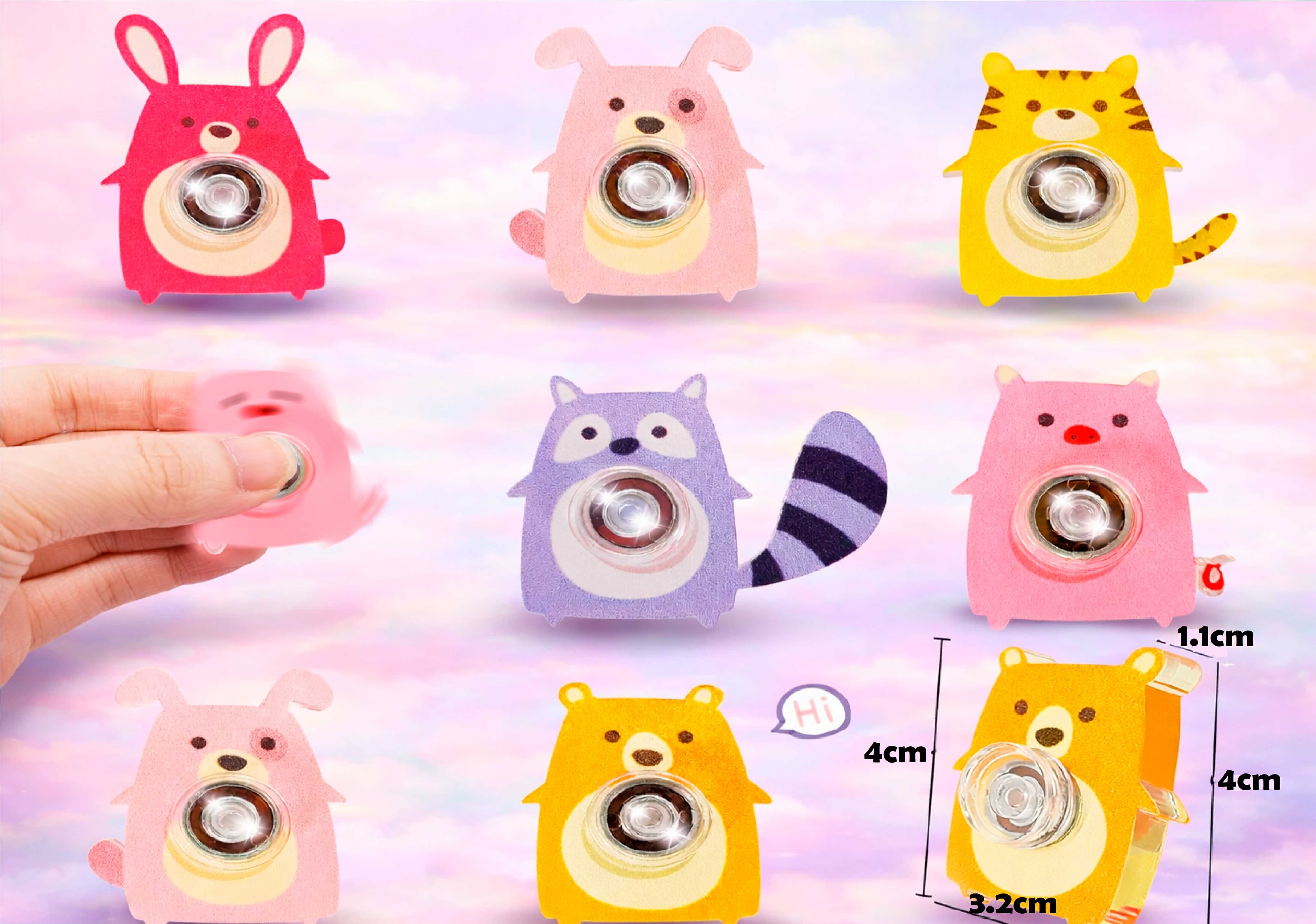 Spinner Antiestrés Acrilico Dibujos