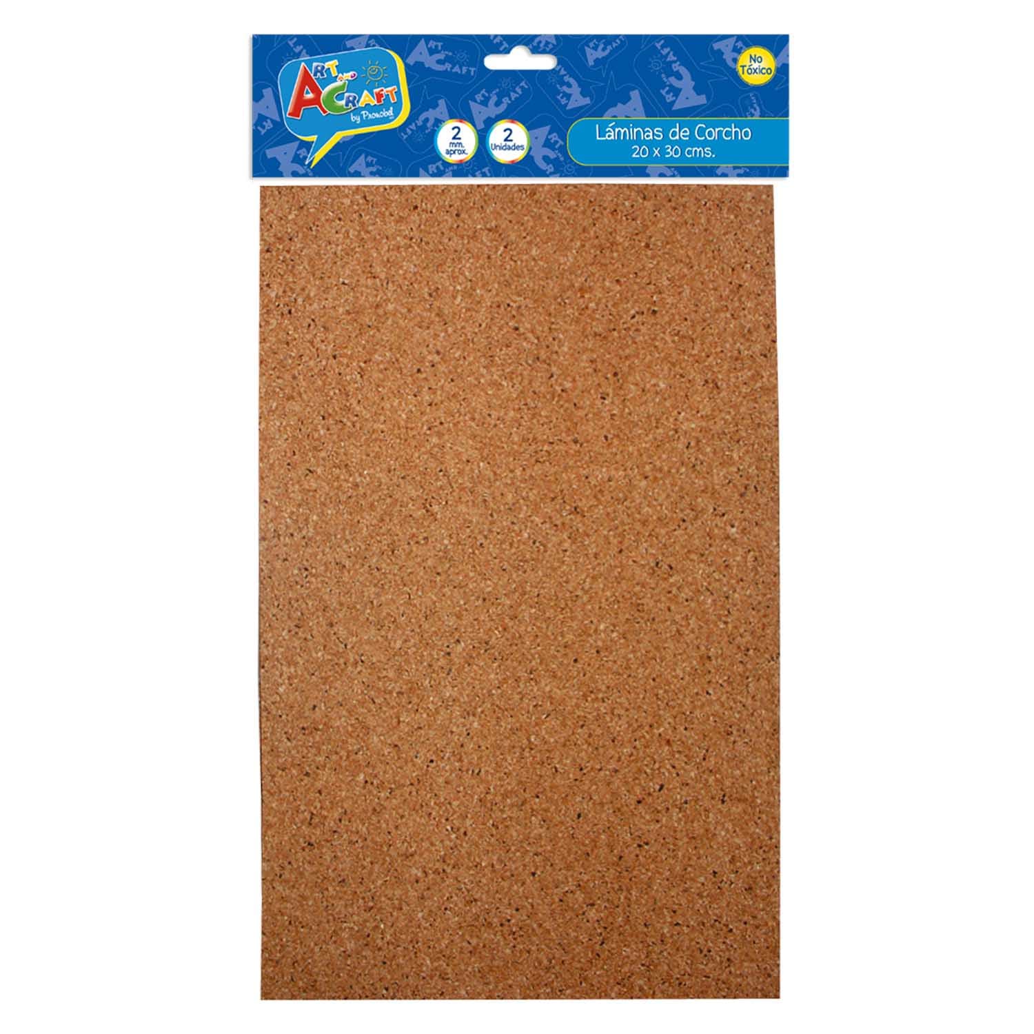 SET LAMINA CORCHO 20X30CM 2 UND ARTE TOP