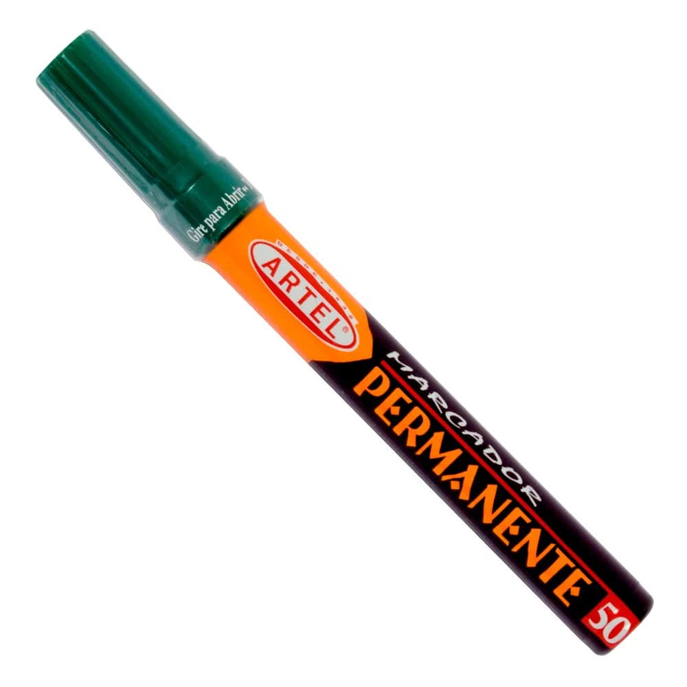 MARCADOR PERMANENTE 50 ARTEL PTA REDONDA VERDE