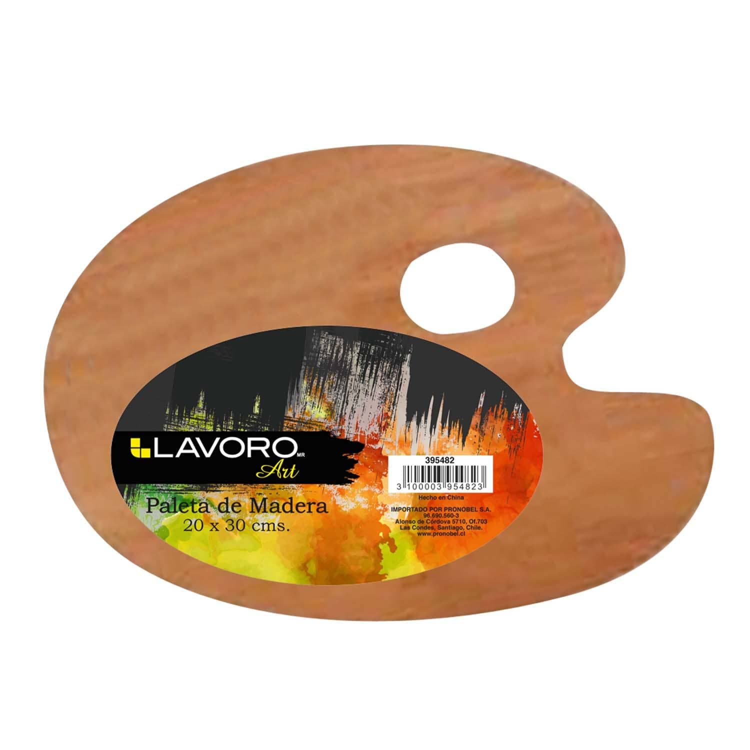 PALETA MADERA OVAL 20X30 CM. LAVORO