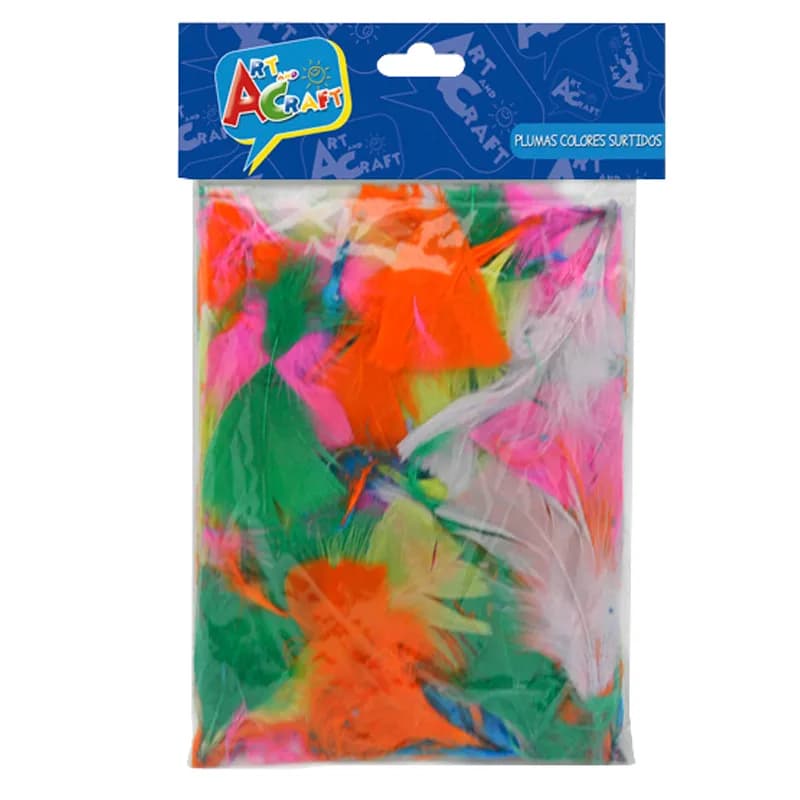 PLUMAS COLORES SURTIDOS 14 GRS APROX