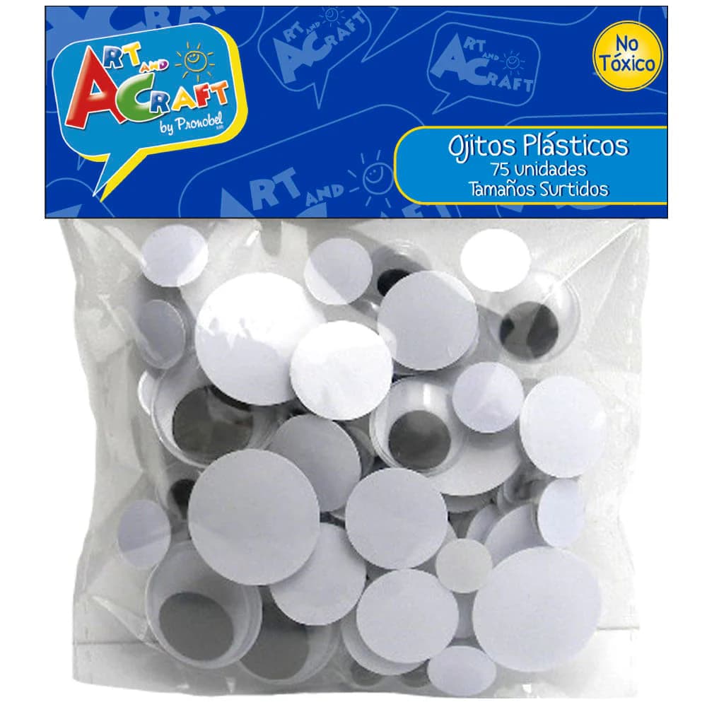 OJITOS PLASTICOS SURTIDOS 100 PCS
