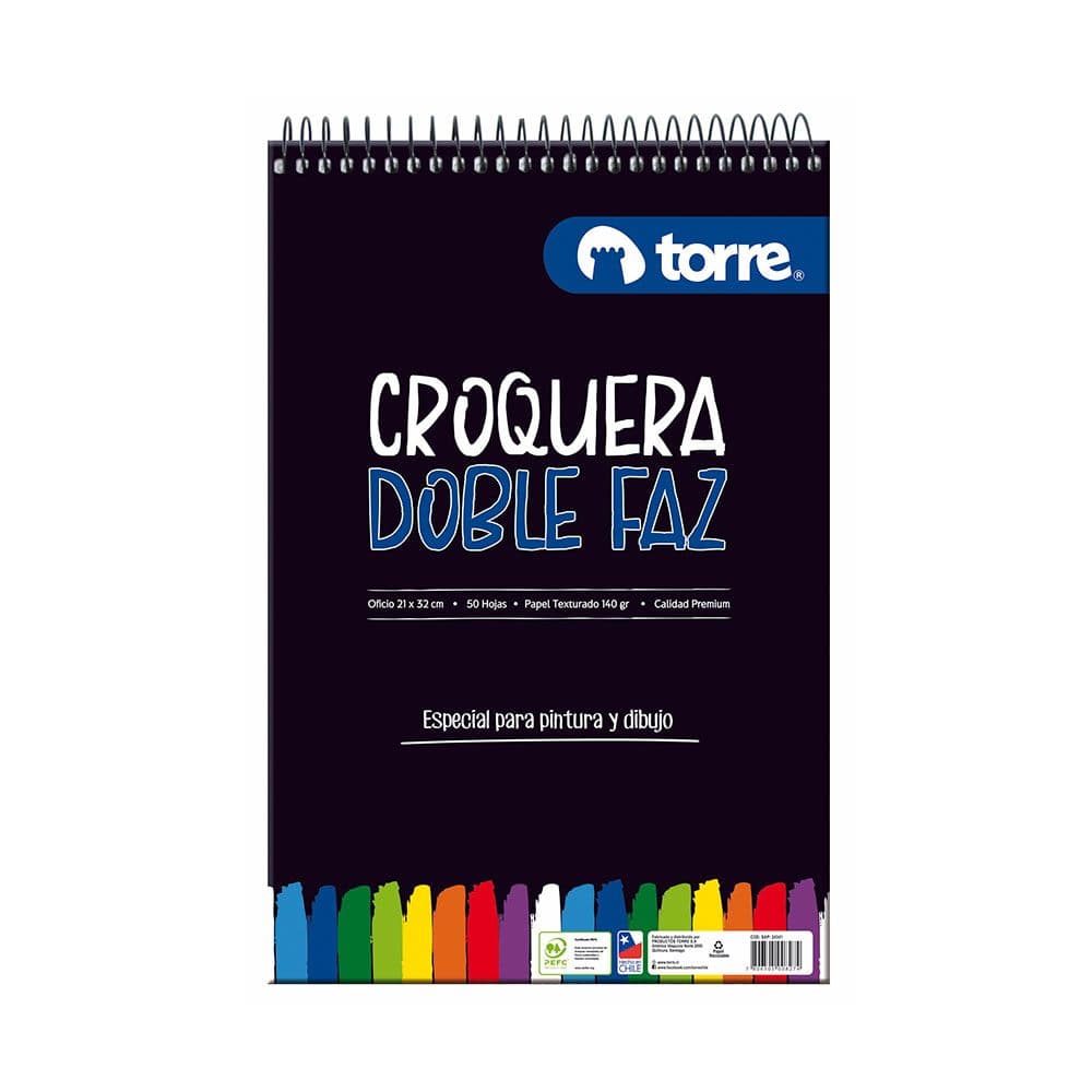 Croquera Doble Faz OFICIO 21X32 TORRE